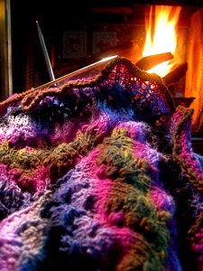 cozy winter knitting