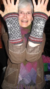 fairisle wristlets at the fashion show